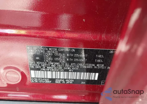 2019 Toyota Rav4 Le from USA, damaged, VIN JTMG1RFV4KD041245